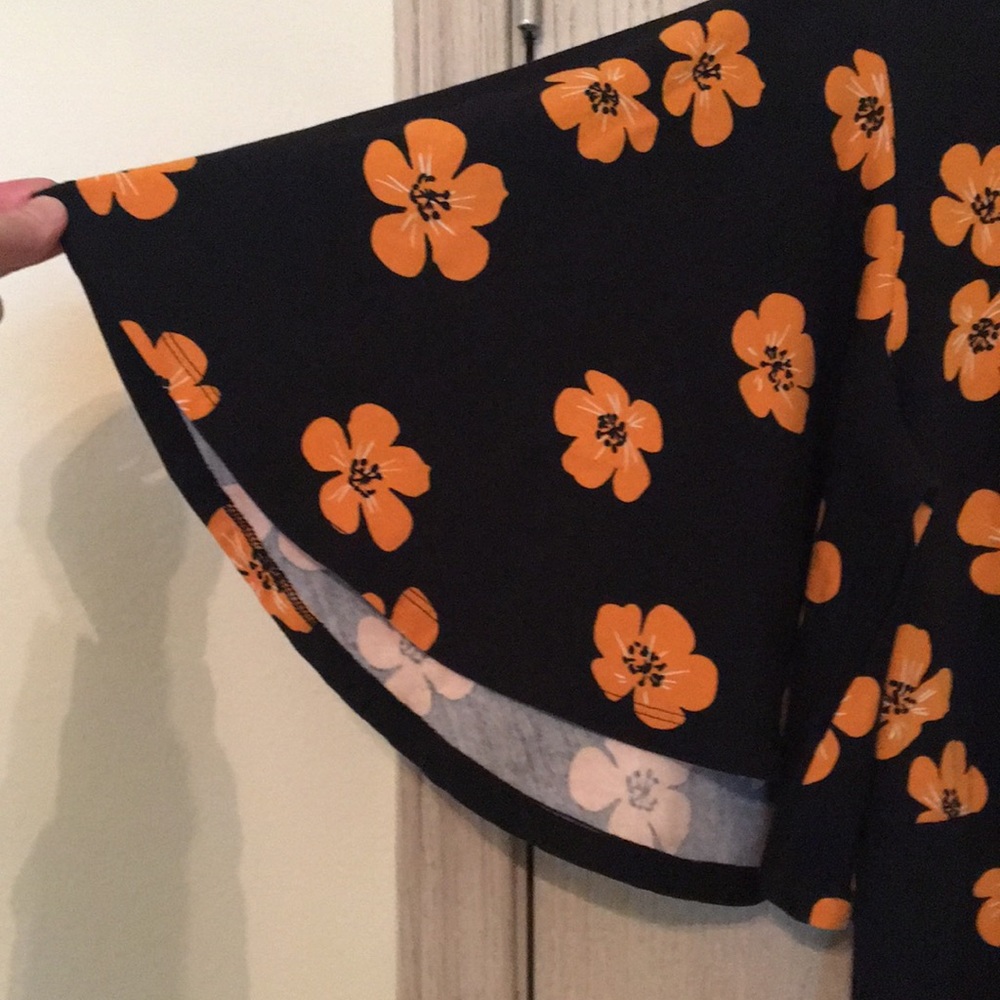 Black and orange floral Who What Wear dress Small - Picture 2 of 3
